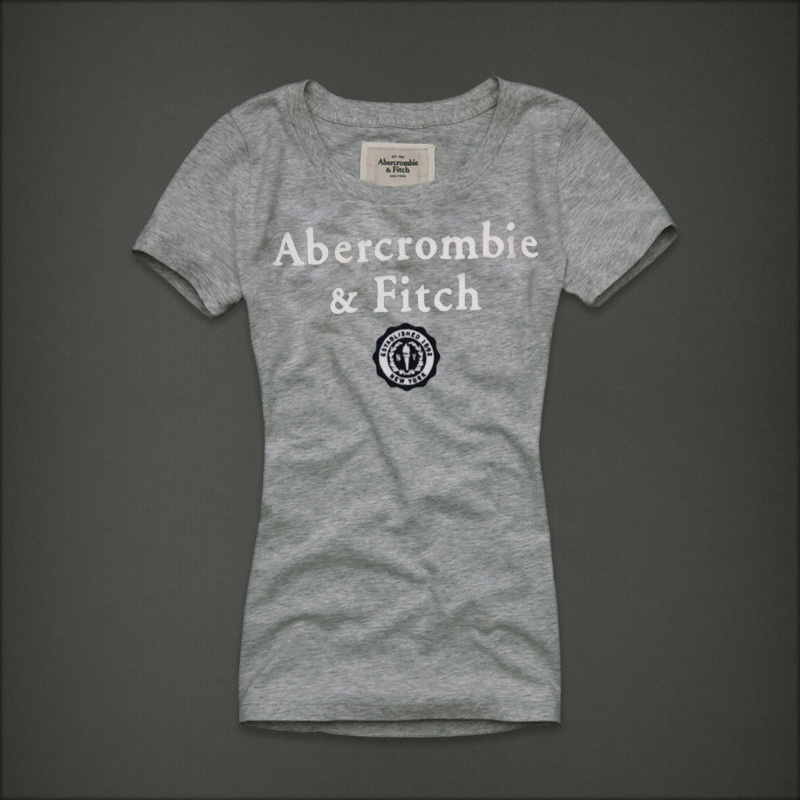 Abercrombie Fitch Mujeres De Cuello Redondo Corto Remera AF8166